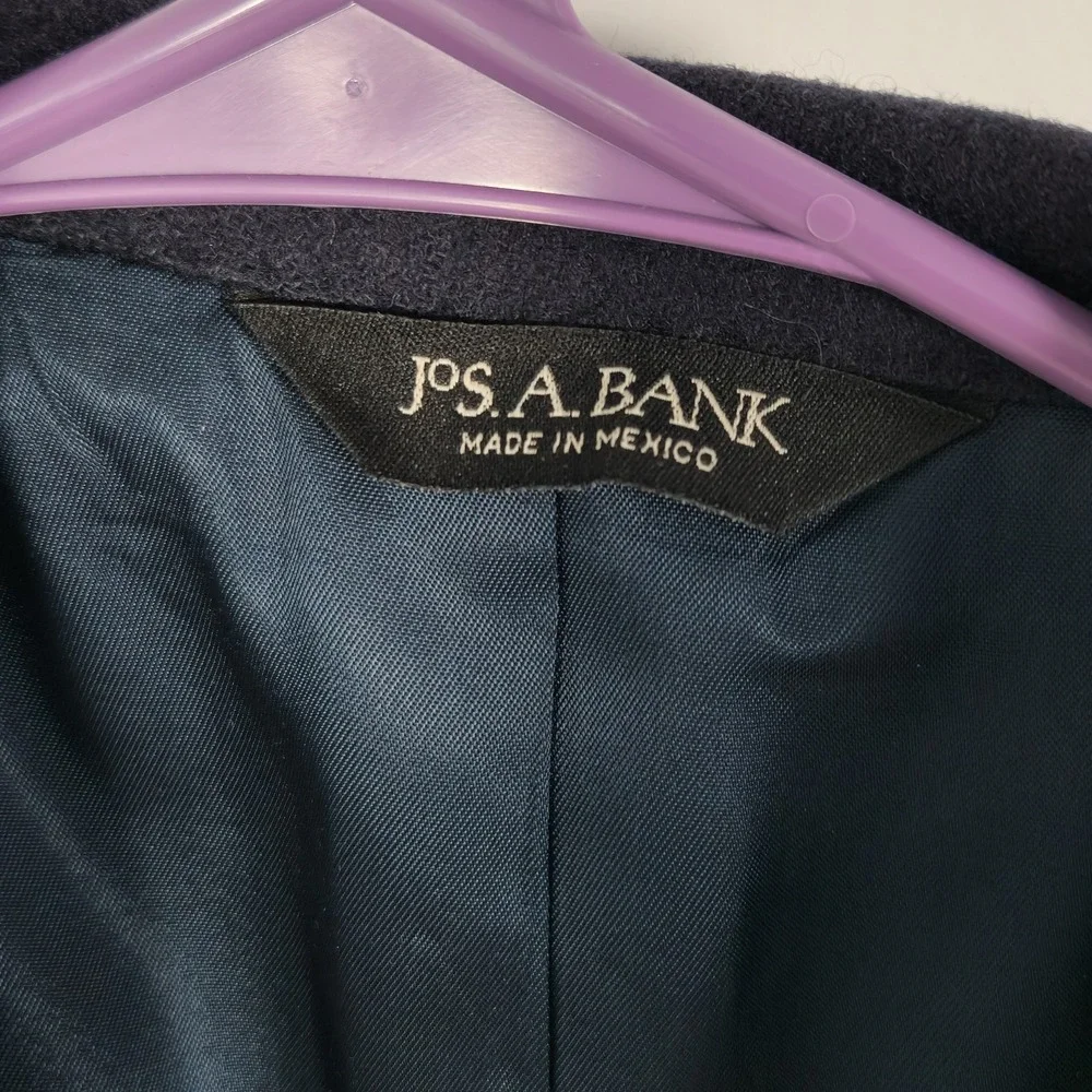 JOS. A. BANK Vintage 100% Camel Hair Navy Sport Coat Blazer Men's 42 Reg